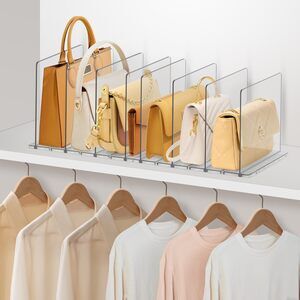 2370 Adjustable Purse Organizer Closet, Clear Handbag Organizers
